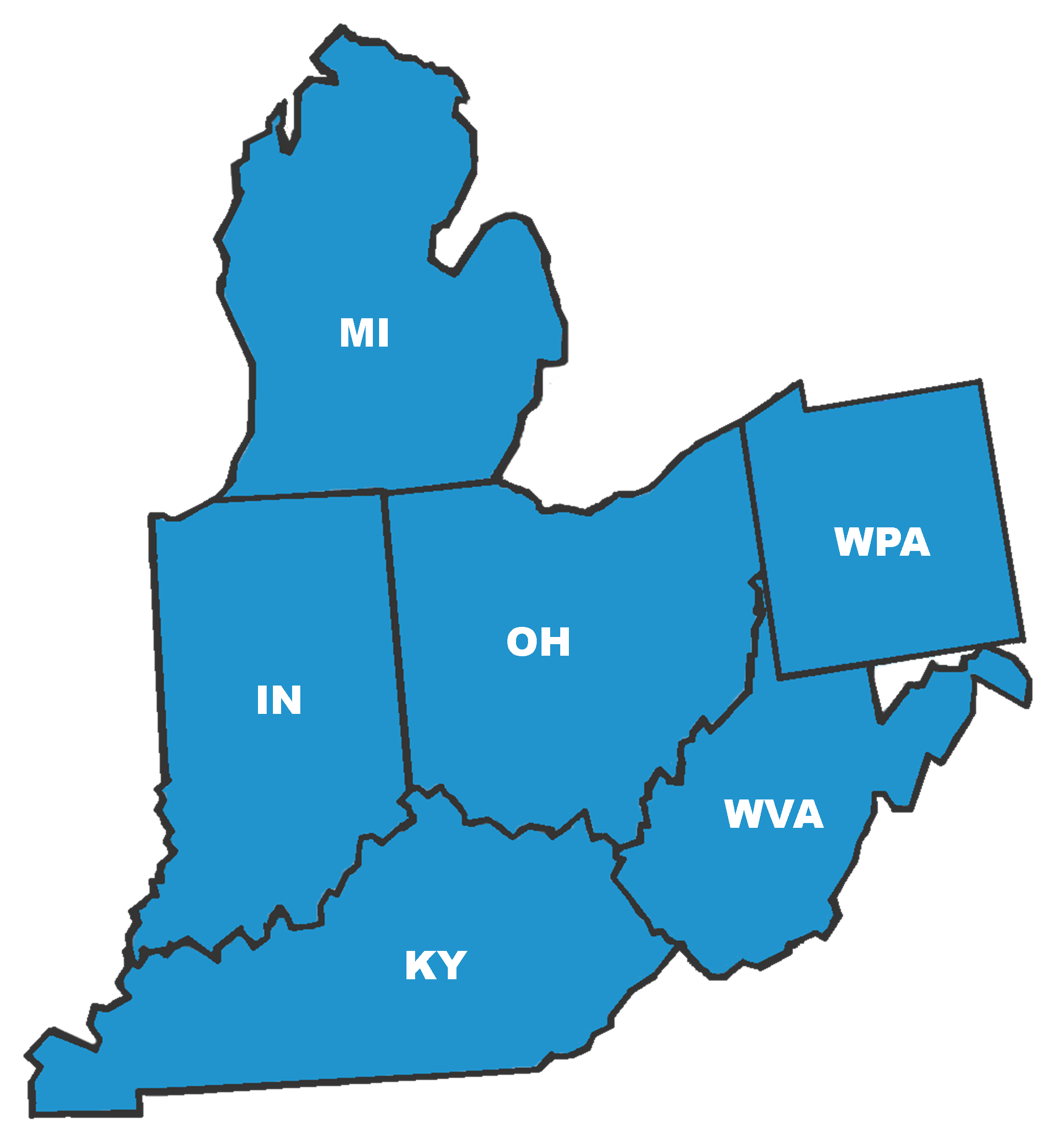 Map Of Ohio West Virginia And Pennsylvania Oconto County Plat Map