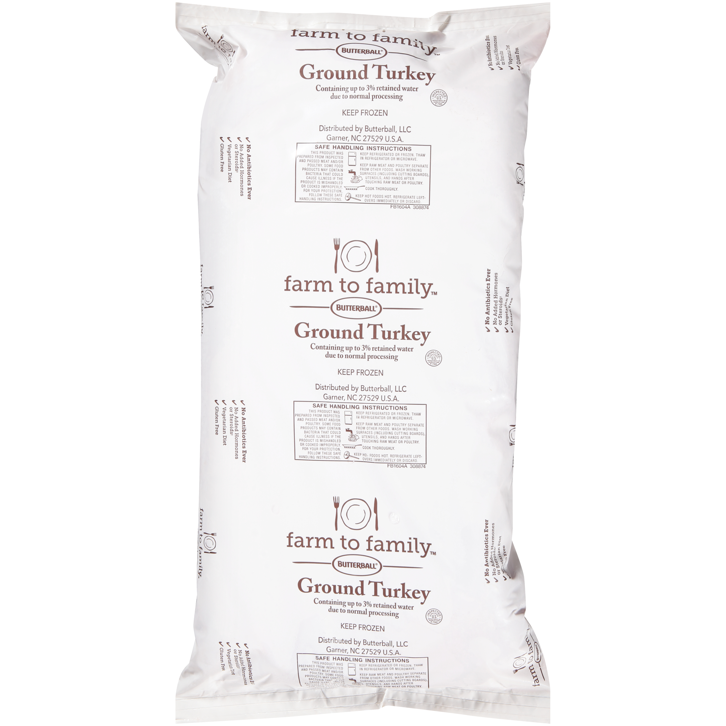 All Natural Coarse Ground Turkey - No Antibiotics Ever - 85/15