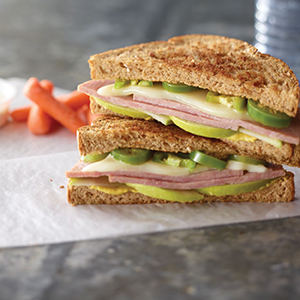 Ham, Apple and Swiss Panini Sandwich