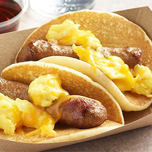 Sausage Pancake Street Tacos